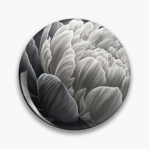 Item preview, Elegant Monochrome Peony - Minimalist Fine Art Illustration designed and sold by SlowRegardArt.