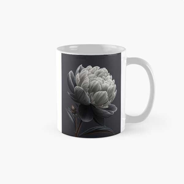 Item preview, Elegant Monochrome Peony - Minimalist Fine Art Illustration designed and sold by SlowRegardArt.