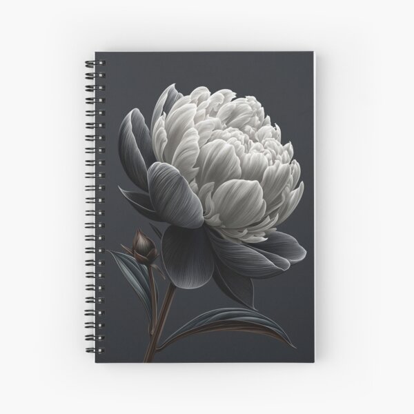 Item preview, Elegant Monochrome Peony - Minimalist Fine Art Illustration designed and sold by SlowRegardArt.