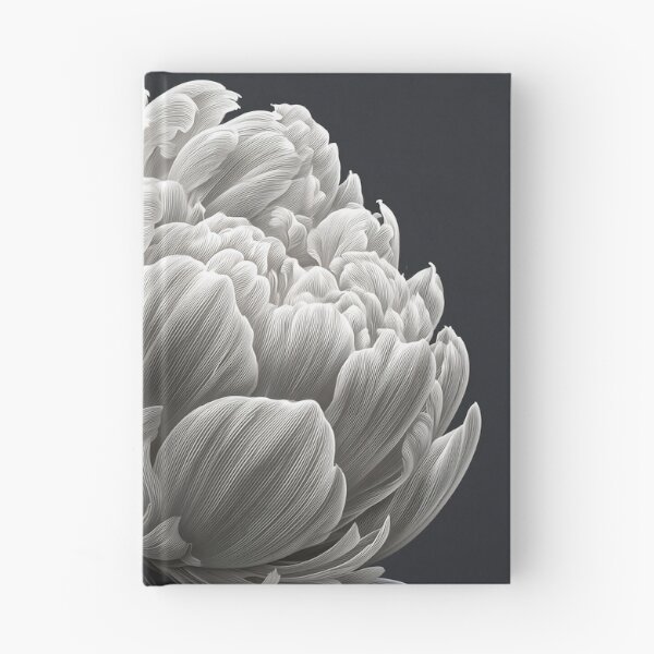 Item preview, Elegant Monochrome Peony - Minimalist Fine Art Illustration designed and sold by SlowRegardArt.