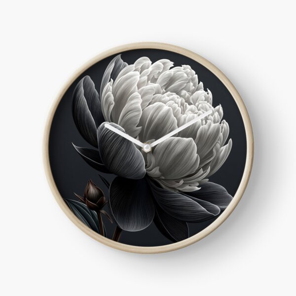 Item preview, Elegant Monochrome Peony - Minimalist Fine Art Illustration designed and sold by SlowRegardArt.