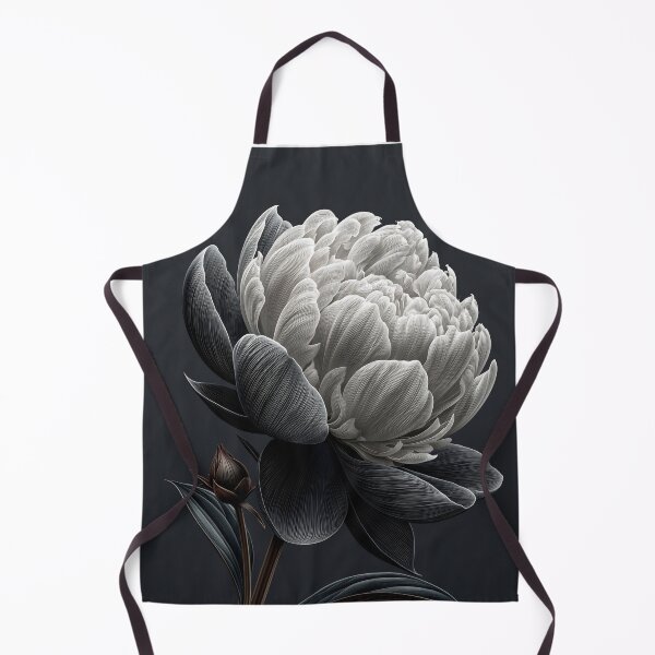 Item preview, Elegant Monochrome Peony - Minimalist Fine Art Illustration designed and sold by SlowRegardArt.