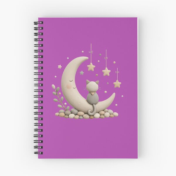 Item preview, Moonlit Cat Pebble Art Shirt | Cute Cat on Crescent Moon | Cozy Minimalist Cat Lover Aesthetic Tee designed and sold by PebbleMood.