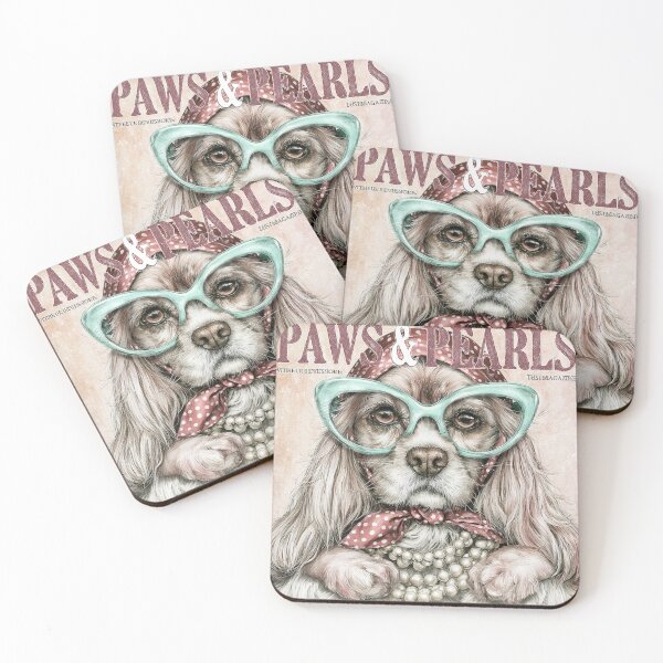 Item preview, Spaniel Paws Pearls Illustration Magazine designed and sold by better0ffread.