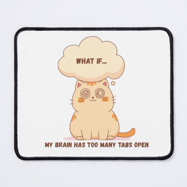 Item preview, Overthinker Cat Shirt — What If Cat Tee — Funny Anxious Cat — Cat Lover Relatable Humor Gift designed and sold by AMBAYK.