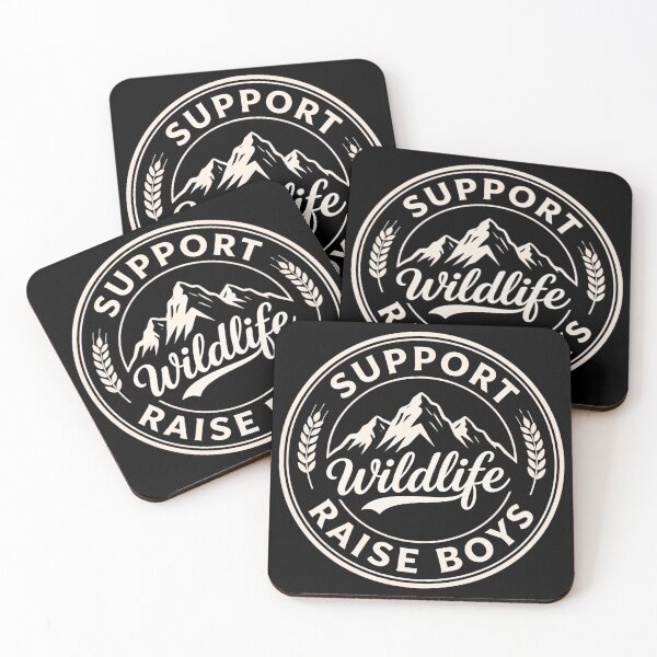 Item preview, Support Wildlife Raise Boys Outdoor Adventure Nature Lover designed and sold by CutOutIdols.