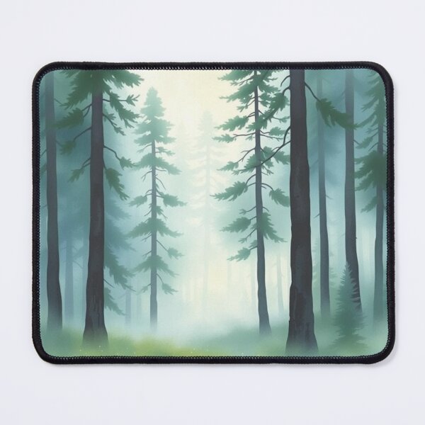 Item preview, Misty Enchanted Pine Forest | Foggy Woodland Landscape designed and sold by EllDAV777.