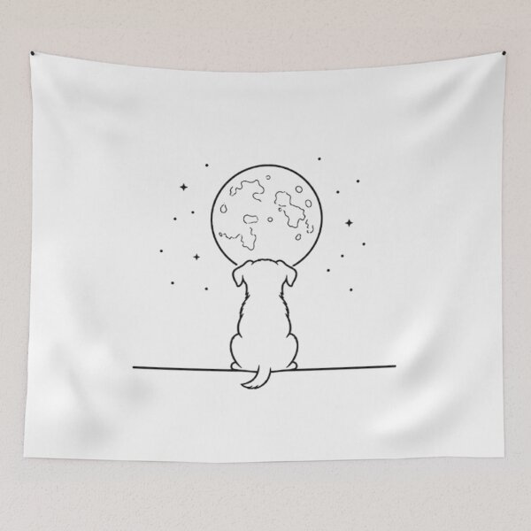 Item preview, dog and the moon designed and sold by Snurly.