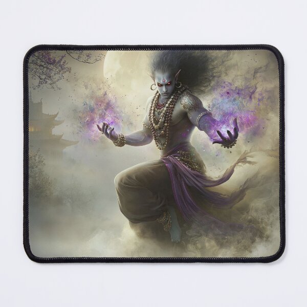 Item preview, Moon‑Veil Djinn of the Hidden Pagoda designed and sold by bloorose.