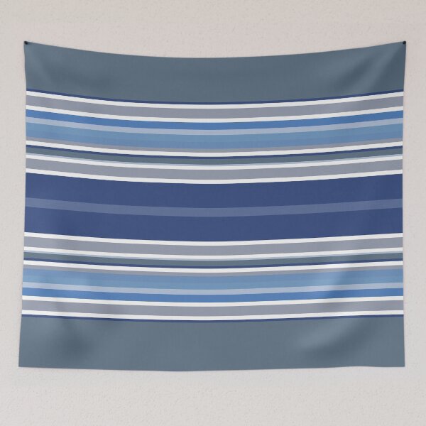 Item preview, Blue and Grey Decor Stripe Seamless Repeat designed and sold by Sharon Schwalbe.