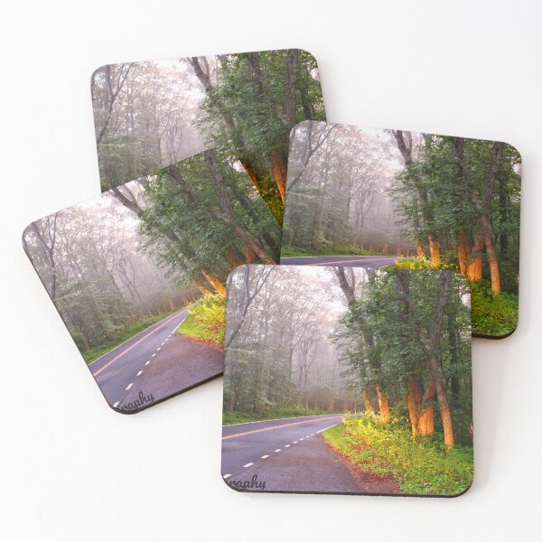 Item preview, Sunlit Forest Road at Dawn designed and sold by InezPhotography.