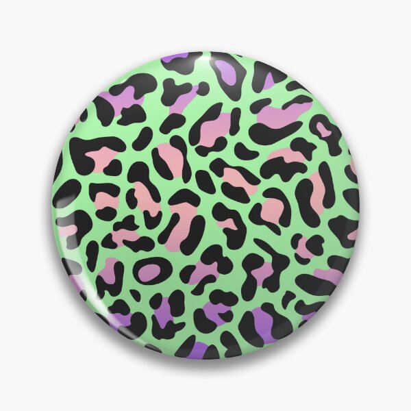 Item preview, leopard print green purple pink designed and sold by frauenbrauen.