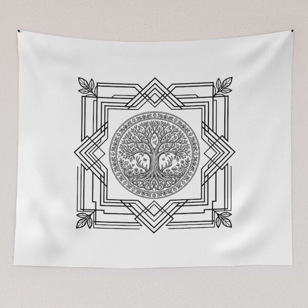 Item preview, Tree of Life Deer Sacred Geometry Art designed and sold by DervoTeck2767.