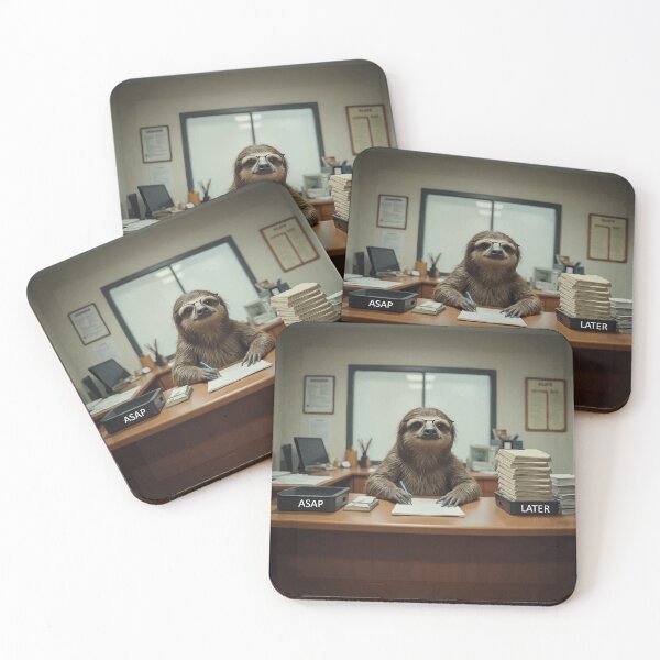 Item preview, Sloth working in office designed and sold by Skeezix-66.