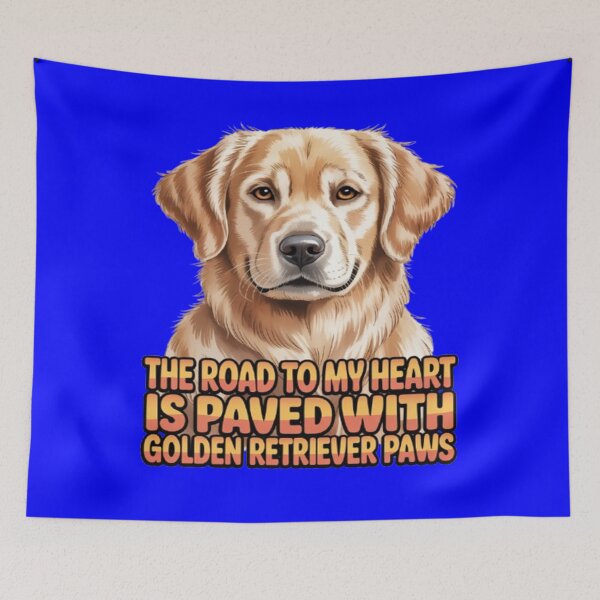 Item preview, The Road To My Heart Is Paved With Golden Retriever Paws designed and sold by fantasticdesign.