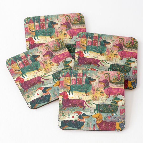 Item preview, Dachshund Cute Illustrated in Coats designed and sold by better0ffread.