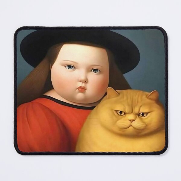 Item preview, Fat girl & cat designed and sold by shymuscat.