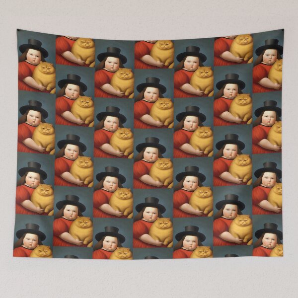 Item preview, Fat girl & cat designed and sold by shymuscat.