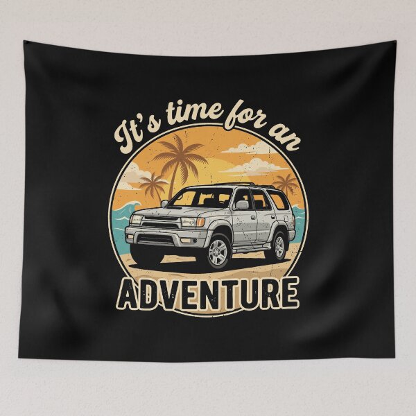 Item preview, 4Runner 3rd Gen Silver Retro Beach Adventure Graphic designed and sold by Off-Road-Zone.