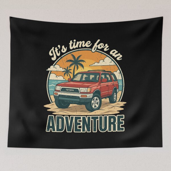 Item preview, 4Runner 3rd Gen Red Retro Beach Adventure designed and sold by Off-Road-Zone.