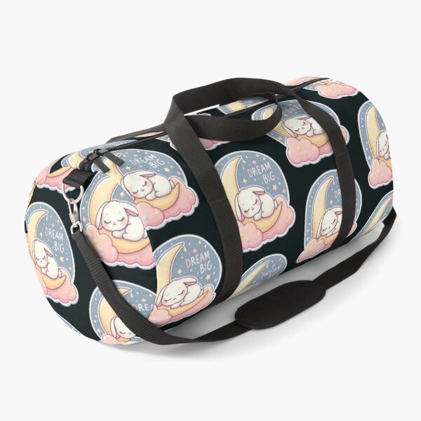 Item preview, Dream Big Sleeping Bunny Sticker| Cute Kawaii Rabbit on Moon Design designed and sold by carestazafeli.