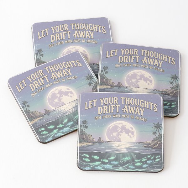 Item preview, Let Your Thoughts Drift Away – Ocean Therapy Poster Design designed and sold by Sea Gem.