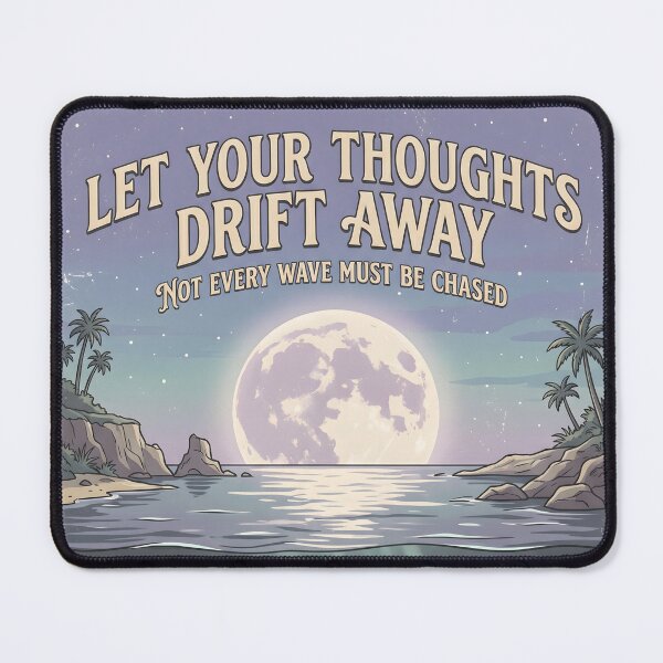 Item preview, Let Your Thoughts Drift Away – Ocean Therapy Poster Design designed and sold by Sea Gem.