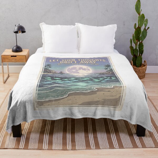 Item preview, Let Your Thoughts Drift Away – Ocean Therapy Poster Design designed and sold by Sea Gem.