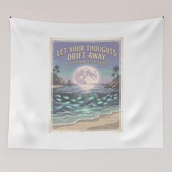 Item preview, Let Your Thoughts Drift Away – Ocean Therapy Poster Design designed and sold by Sea Gem.