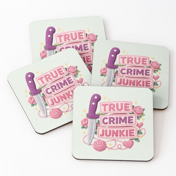 Item preview, True crime junkie crochet  designed and sold by FatBirdie.
