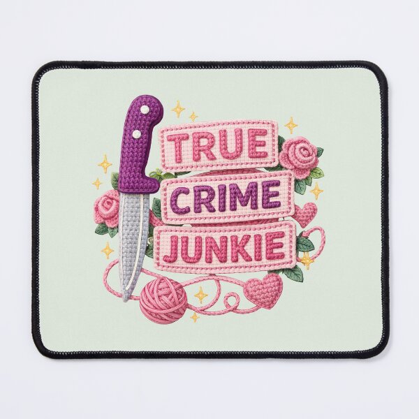 Item preview, True crime junkie crochet  designed and sold by FatBirdie.