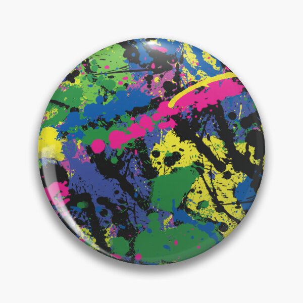 Item preview, PAINT green blue yellow pink black paint spatter designed and sold by frauenbrauen.