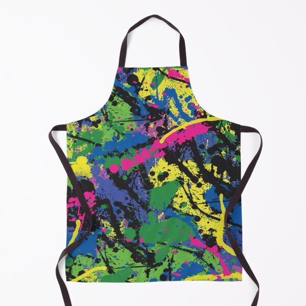 Item preview, PAINT green blue yellow pink black paint spatter designed and sold by frauenbrauen.