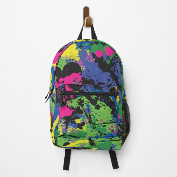 Item preview, PAINT green blue yellow pink black paint spatter designed and sold by frauenbrauen.
