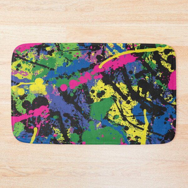 Item preview, PAINT green blue yellow pink black paint spatter designed and sold by frauenbrauen.