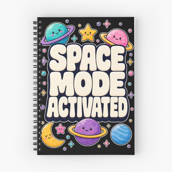 Item preview, "Space Mode Activated" Cute Celestial Illustration designed and sold by aashcreat.