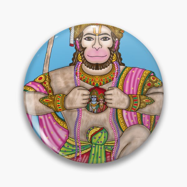 Item preview, Lord Hanuman Artwork | Divine Hindu God Digital Illustration designed and sold by Harshit_Digital_Arts.
