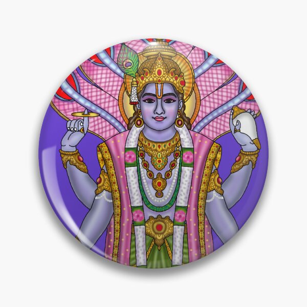 Item preview, Lord Vishnu Artwork | Divine Hindu God Digital Illustration designed and sold by Harshit_Digital_Arts.