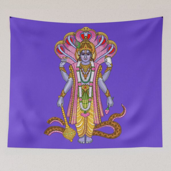 Item preview, Lord Vishnu Artwork | Divine Hindu God Digital Illustration designed and sold by Harshit_Digital_Arts.
