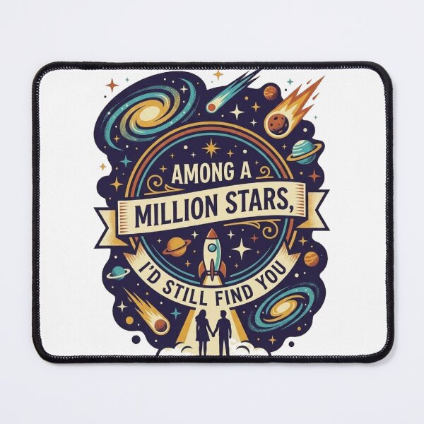 Item preview, Among A Million Stars, I’d Still Find You – Romantic Cosmic Love Design designed and sold by morning sun.