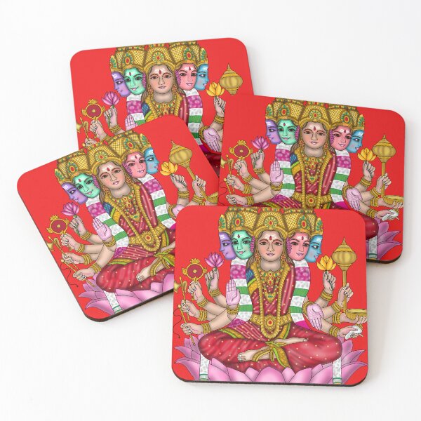 Item preview, Goddess Gayatri Artwork | Divine Hindu Goddess Digital Illustration designed and sold by Harshit_Digital_Arts.
