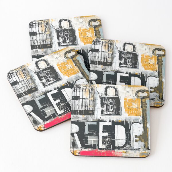 Item preview, Unlocking Freedom Through Color - Symbolic Keys Cages and Bold Expression in Contemporary Urban Art designed and sold by OlfactoART Studio.
