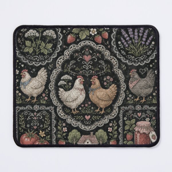 Item preview, Ashitaba Cottagecore Chickens with Strawberry Garden designed and sold by scicilysimonee.