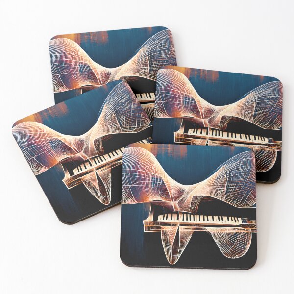 Item preview, Futuristic Architectural Echoes of Sound - Abstract Piano Forms Shaped by Color and Modern Precision designed and sold by OlfactoART Studio.
