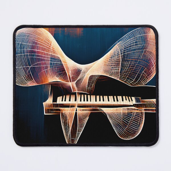 Item preview, Futuristic Architectural Echoes of Sound - Abstract Piano Forms Shaped by Color and Modern Precision designed and sold by OlfactoART Studio.