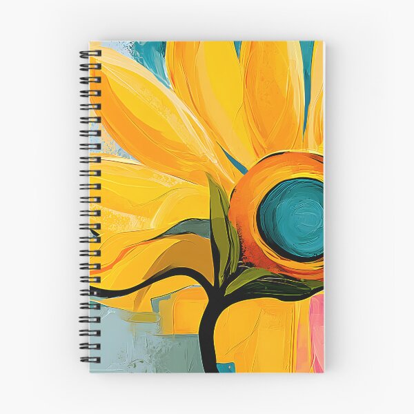 Item preview, Radiant Sunflower Awakening - Warm Golden Petals Surrounding a Brilliant Blue Heart of Color designed and sold by OlfactoART Studio.