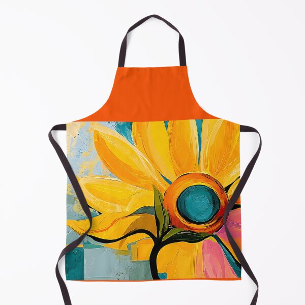 Item preview, Radiant Sunflower Awakening - Warm Golden Petals Surrounding a Brilliant Blue Heart of Color designed and sold by OlfactoART Studio.
