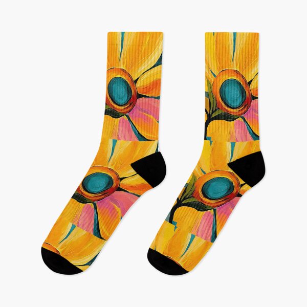 Item preview, Radiant Sunflower Awakening - Warm Golden Petals Surrounding a Brilliant Blue Heart of Color designed and sold by OlfactoART Studio.