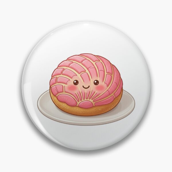 Item preview, Cute Pink Concha Mexican Sweet Bread designed and sold by ajamzbox.
