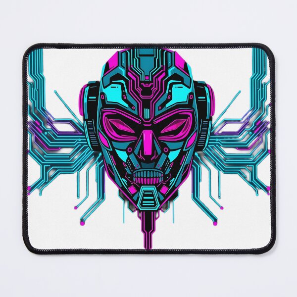 Item preview, Cybernetic Skull Neon Circuitry Streetwear Graphic designed and sold by SupernovaNote.